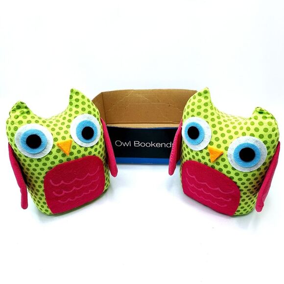 NIB Stuffed Owl Bookends (Set of 2) - Picture 2 of 6